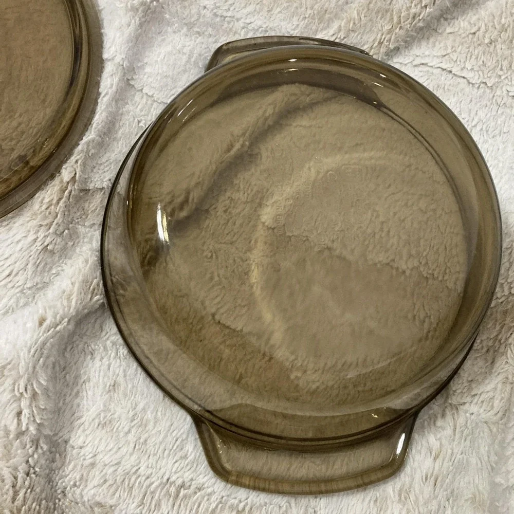 VTG Anchor Hocking Ovenware 1.5 Quart Brown Glass Casserole Dish #1037 w/Lid